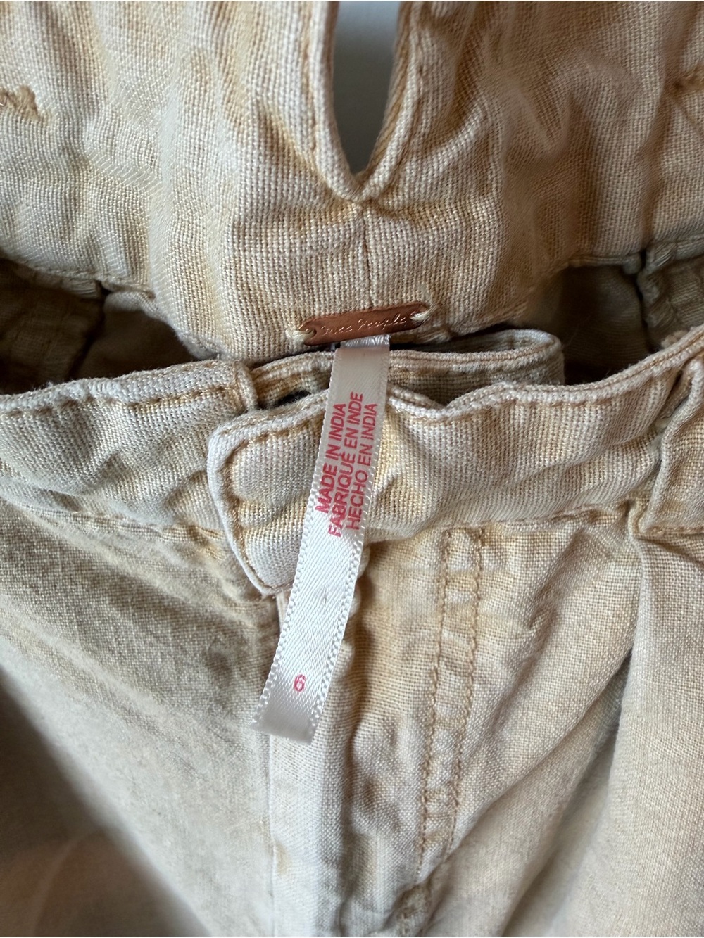 ⚡️Free People Sweet Talk Wide Leg Crop Pants in Tan - Picture 5 of 7